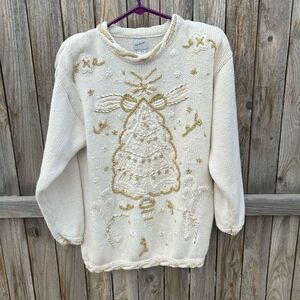 Vintage Jacqueline Ferrar sweater holiday size medium